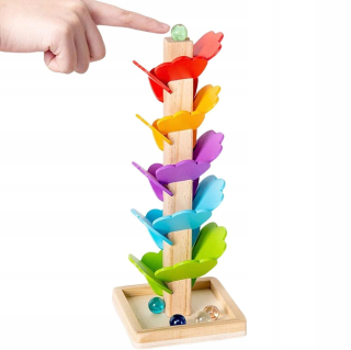 Hračka Drevená arkádová guľôčková dráha Montessori guľôčková dráha